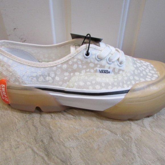 new VANS MESH DX MODULAR "Swap it" DOTS White Sz M 7.5/Women 9 - Picture 1 of 15